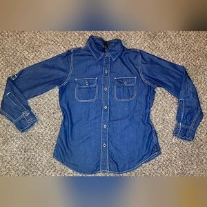 Jean button up long sleeve